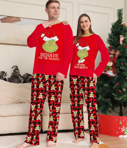GRINCH PIJAMA RED ADULT